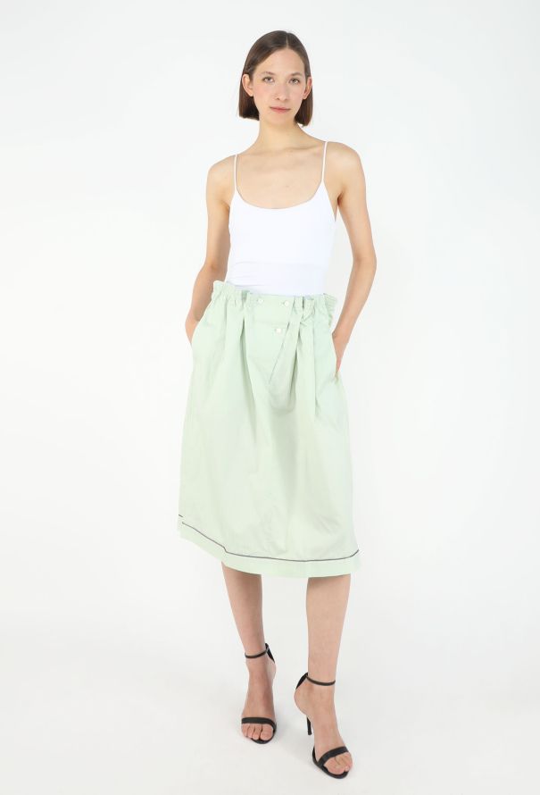 Prada F/W 2025 Ruched Cotton Skirt - 1
