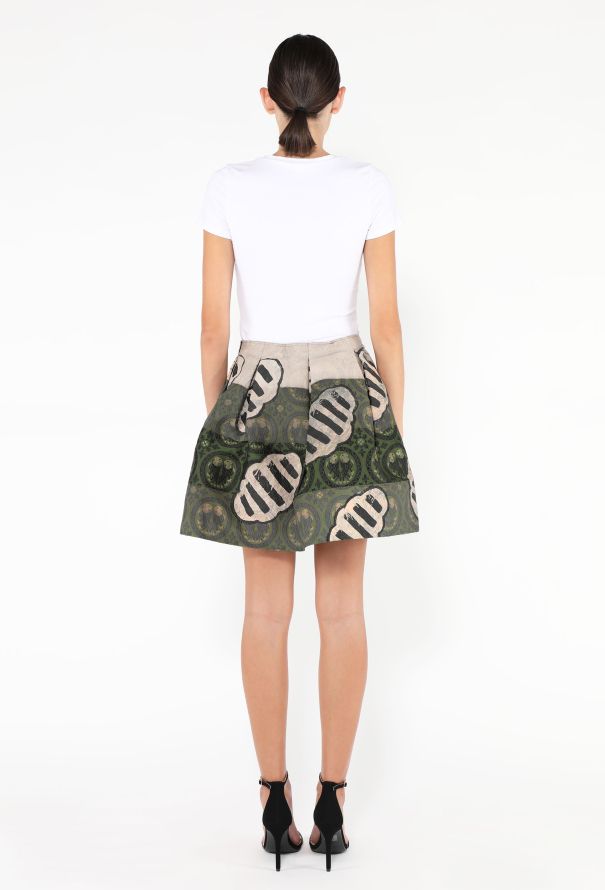 Miu Miu F/W 2006 Coat-of-Arms Silk Skirt - 5