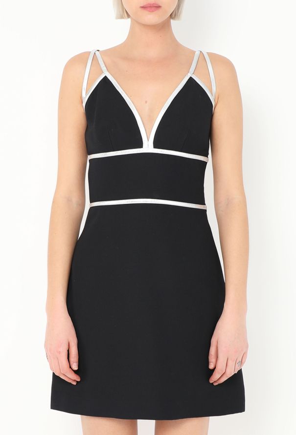 Prada F/W 2014 Metallic Trim Flared Dress - 3 Prada F/W 2014 Metallic Trim Flared Dress - 3