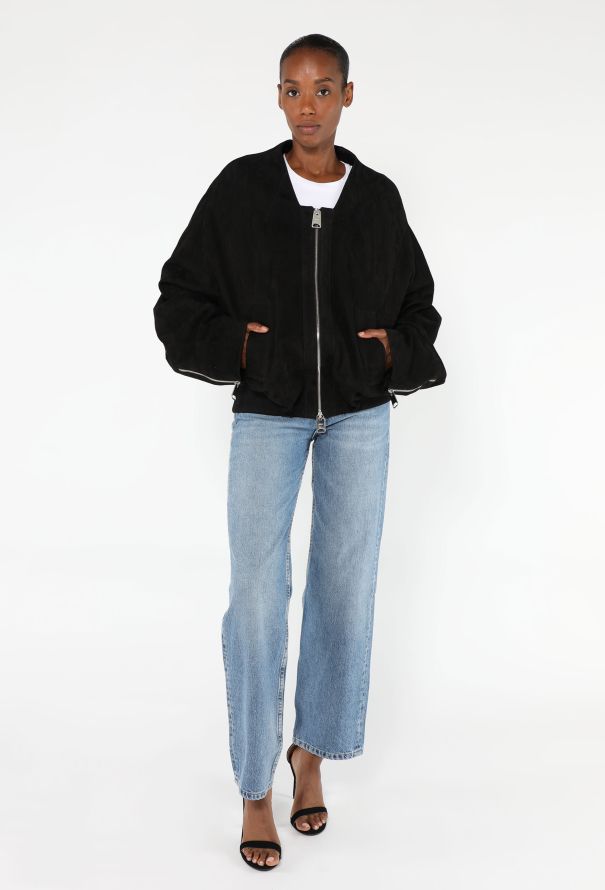 Khaite S/S 2025 Hewit Suede Bomber Jacket - 1