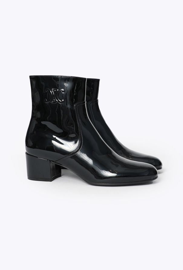 Céline 2024 Triomphe Patent Ankle Boots - 2