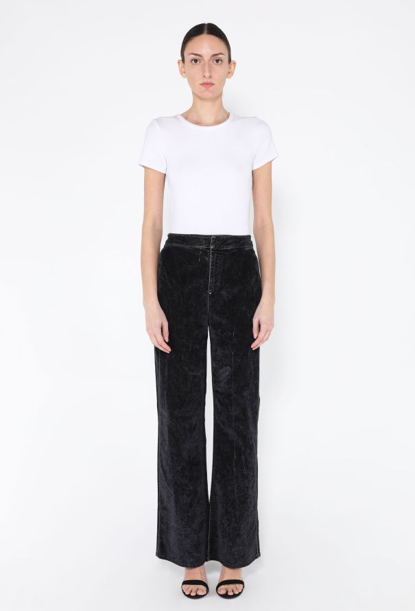 Loewe F/W 2023 Crushed Velvet Jeans - 1