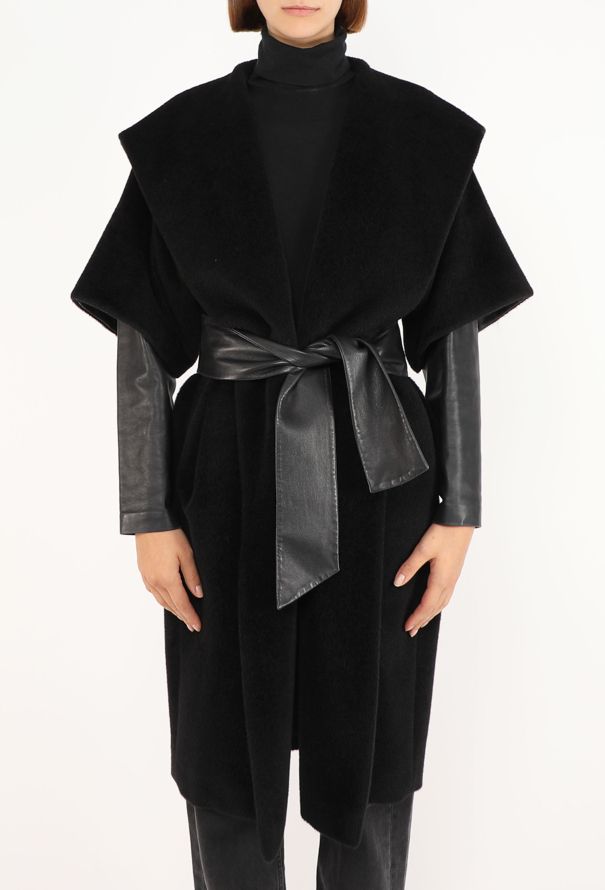 Hermès Belted Alpaca Shawl Coat, 2007 - 4