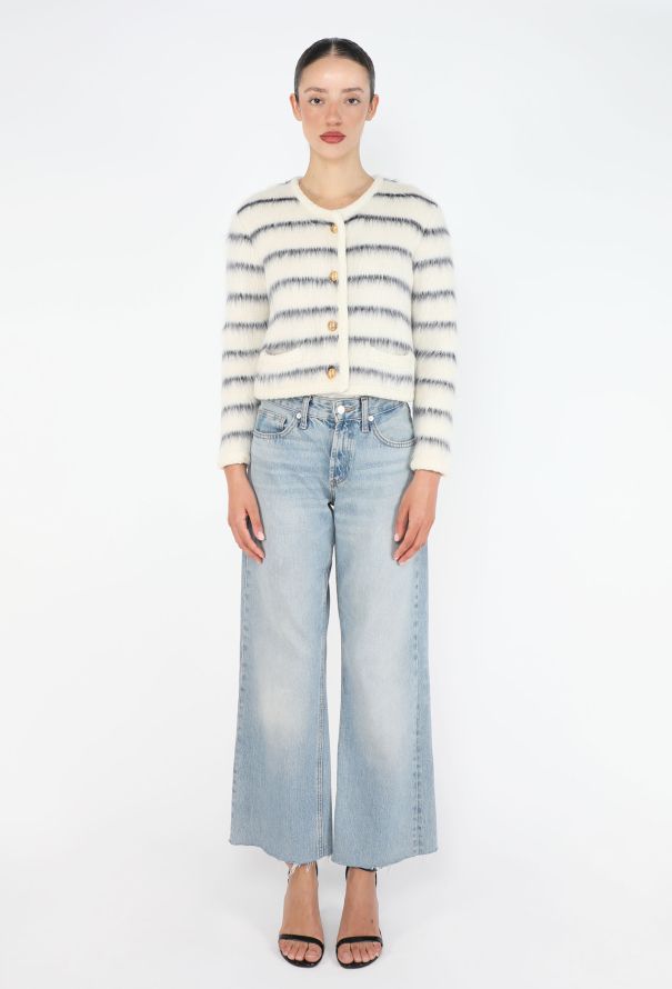 Céline 2023 Brushed Alpaca Marinière Jacket - 2