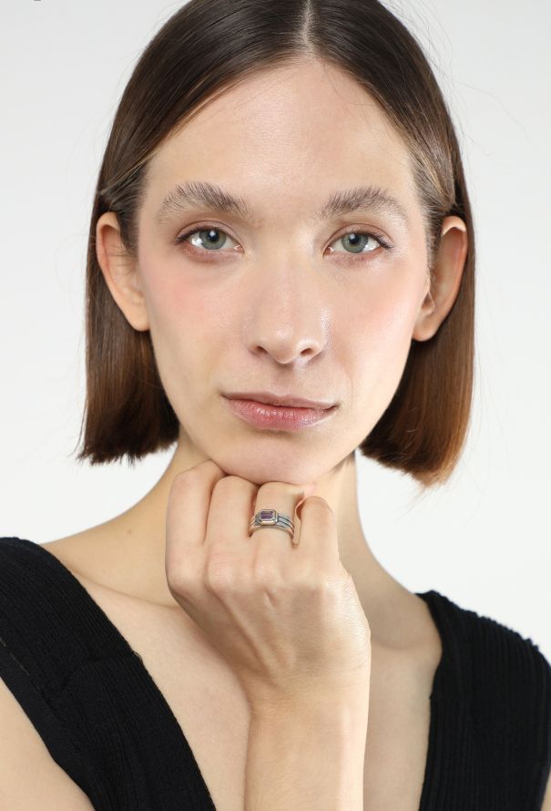 David Yurman 14K Yellow Gold & Amethyst Sterling Ring - 2