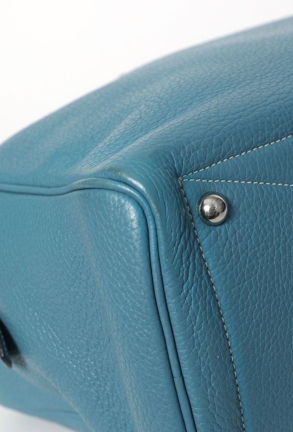 Hermès Blue Jean Taurillon Clémence Victoria 35 - 7