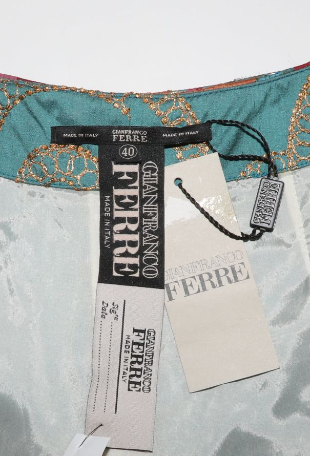 Gianfranco Ferré Hand-Embroidered Dupion Pants - 6