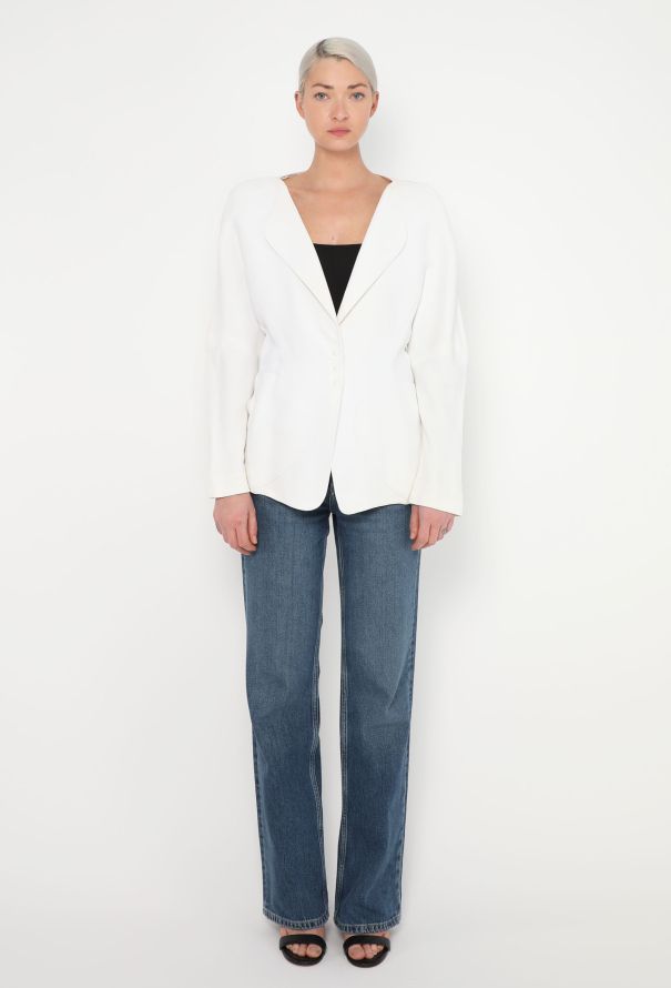 Thierry Mugler '80s Cinched Folded Lapel Jacket - 2