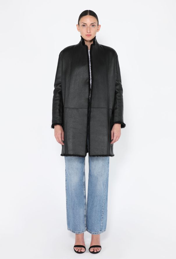 Céline Reversible Lambskin Shearling Coat - 4