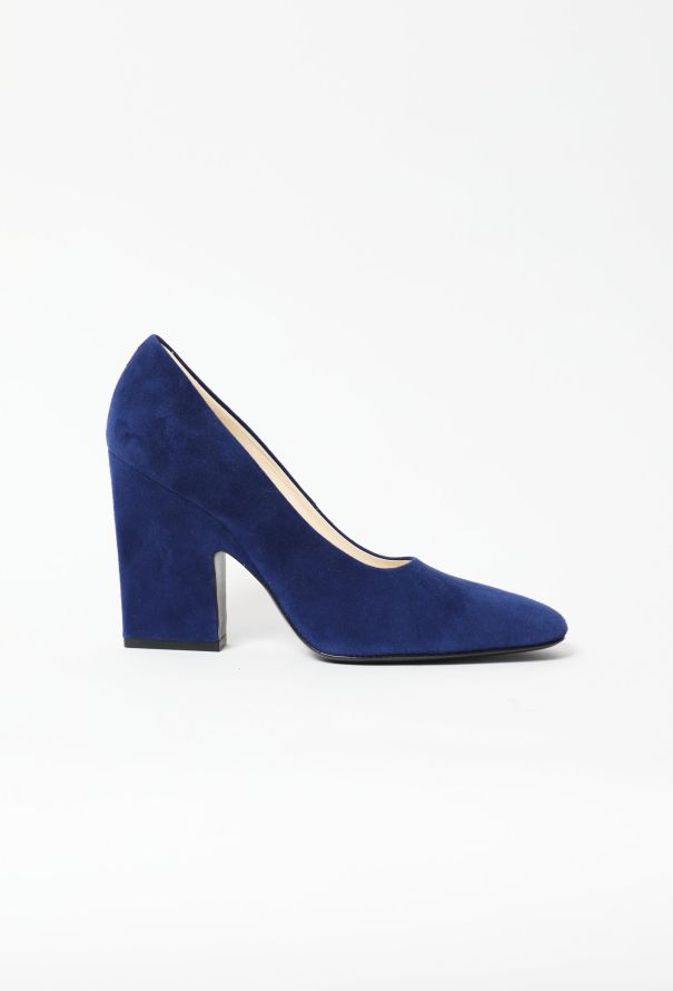 Cobalt Suede Pumps Authentic Vintage ReSee