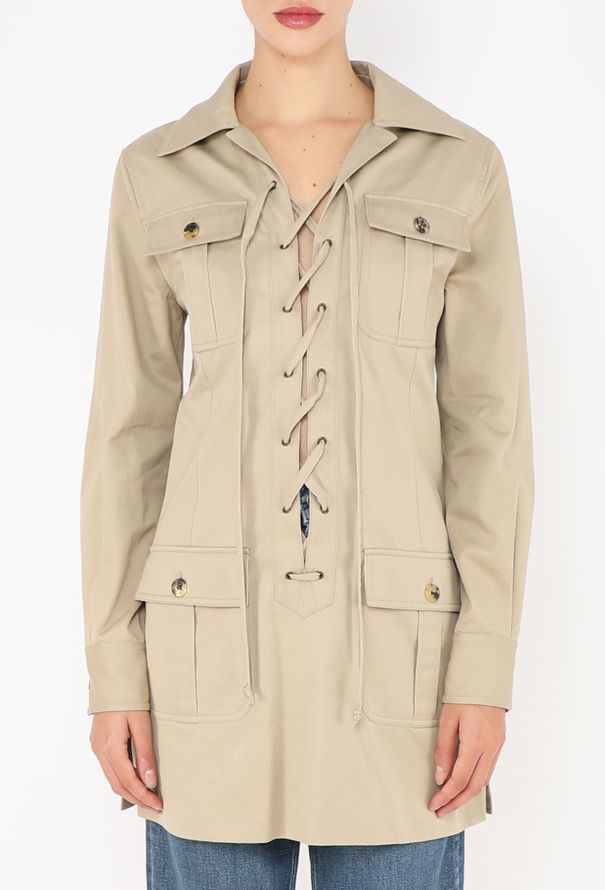 Saint Laurent Resort 2020 Saharan Lace-Up Tunic - 4