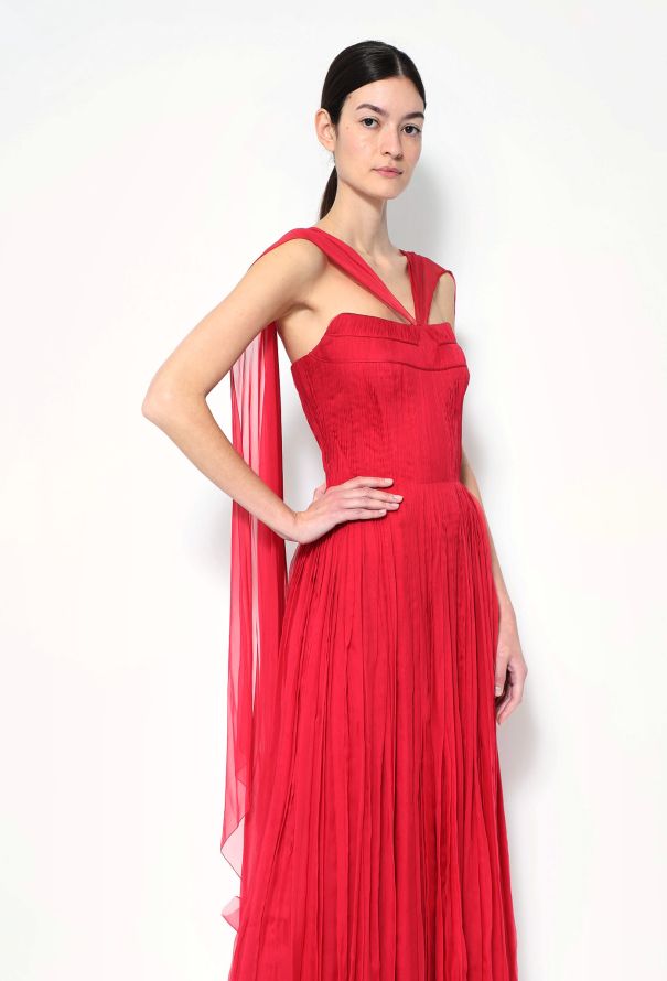 Chanel STUNNING Haute Couture 1970 Silk Bustier Gown - 4 Chanel STUNNING Haute Couture 1970 Silk Bustier Gown - 4