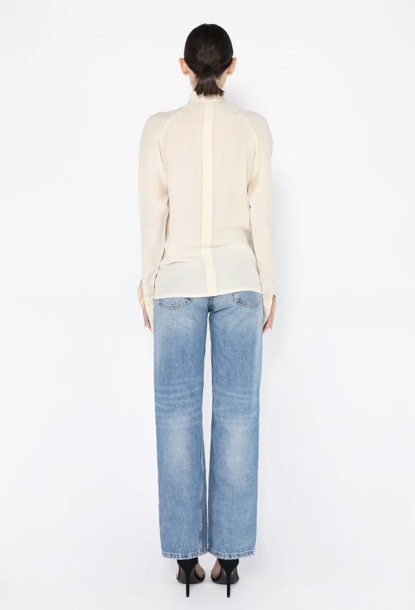 Chanel Classic Silk Button Down Blouse - 6