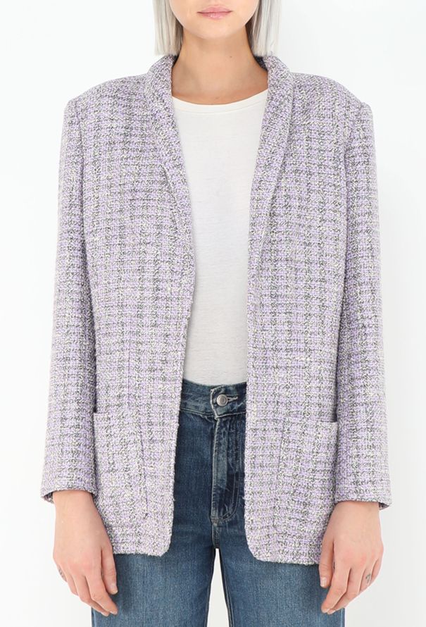 Chanel S/S 2016 Tweed Shawl Blazer - 1