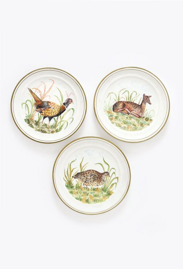 Dior 1950s Hand-Painted Ceramic Plate Set - 1