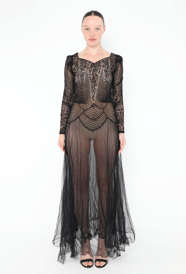 STUNNING 1930s Italian Lace Gown - 1