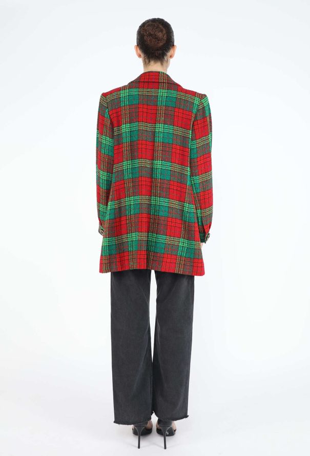 Saint Laurent F/W 1996 Tartan Belted Blazer - 8