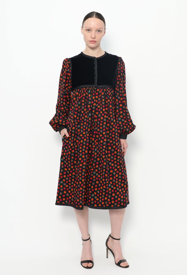 Saint Laurent 1976 Russian Velvet Smock Dress - 3 Saint Laurent 1976 Russian Velvet Smock Dress - 3