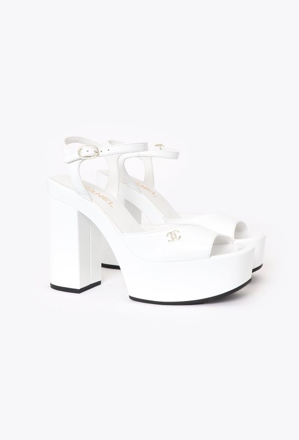 2024 Patent Leather 'CC' Platforms - Chanel | Authentic