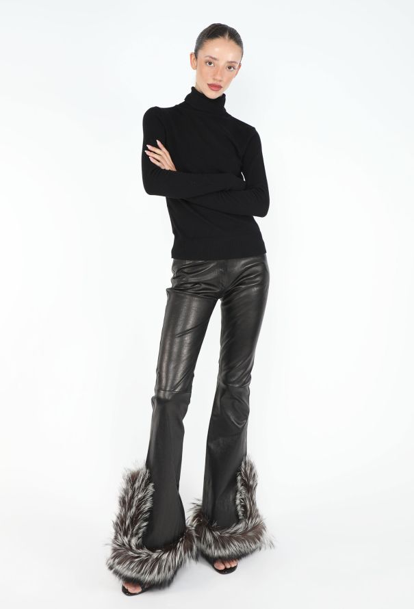 Jitrois '90s Lambskin Fox Fur Pants - 4