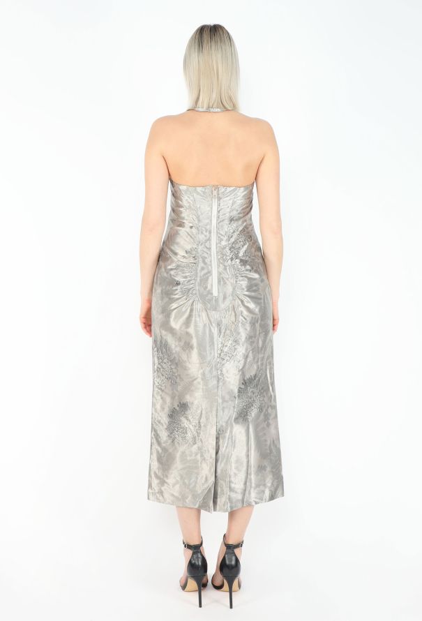 Chloé 2001 Iridescent Silk Halter Dress - 4