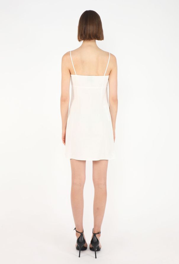 Miu Miu 2025 Embroidered Cotton Slip Dress - 7