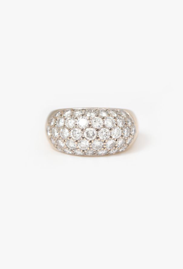 Vintage Fine Jewelry 18k Gold & 1.5 Carats Diamond Band Ring - 1