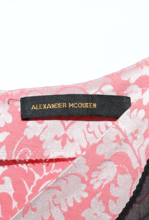 Alexander McQueen 1997 Damask Overlay Appliqué Dress - 5 Alexander McQueen 1997 Damask Overlay Appliqué Dress - 5