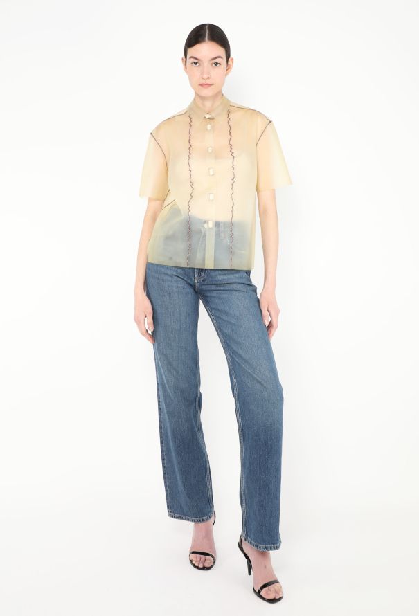 RARE S/S 1998 Stitched Latex Top - Prada | Authentic