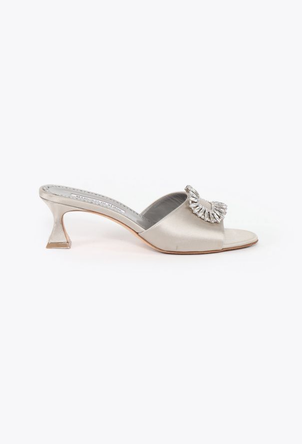 Manolo Blahnik Laalita Satin 50 Mule - 1