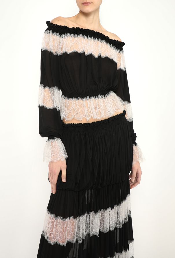 Alaïa F/W 2006 Tiered Lace Blouse - 1