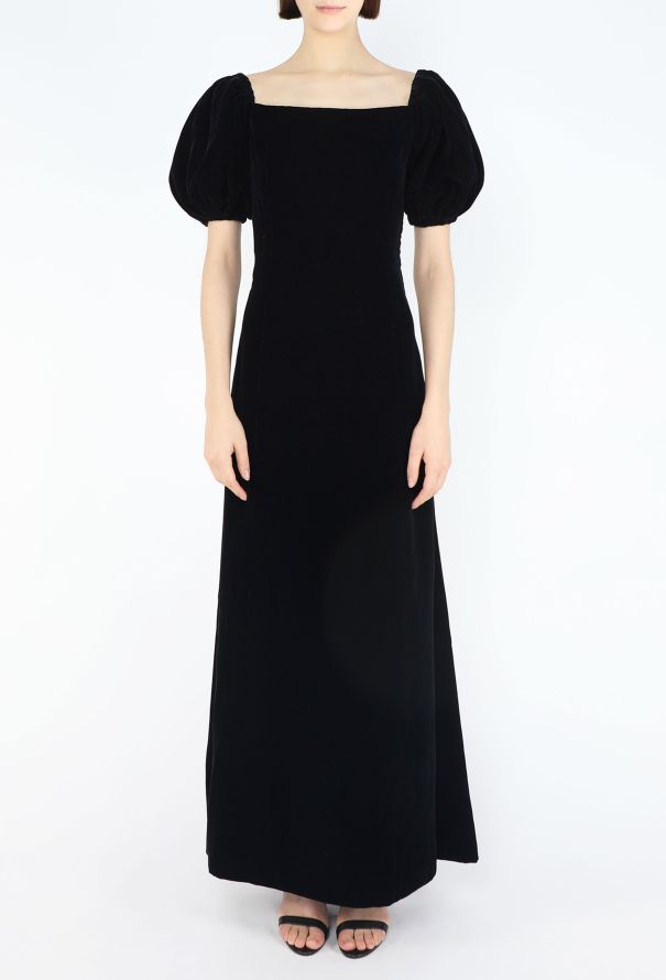 Saint Laurent '70s Bishop-Sleeve Velvet Gown - 2