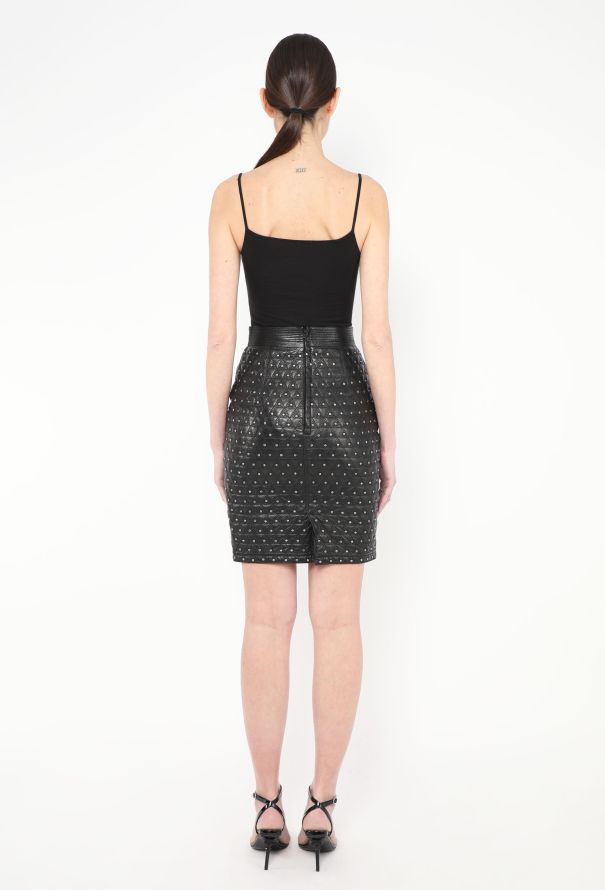 Gianni Versace F/W 1989 Studded Leather Skirt - 5 Gianni Versace F/W 1989 Studded Leather Skirt - 5