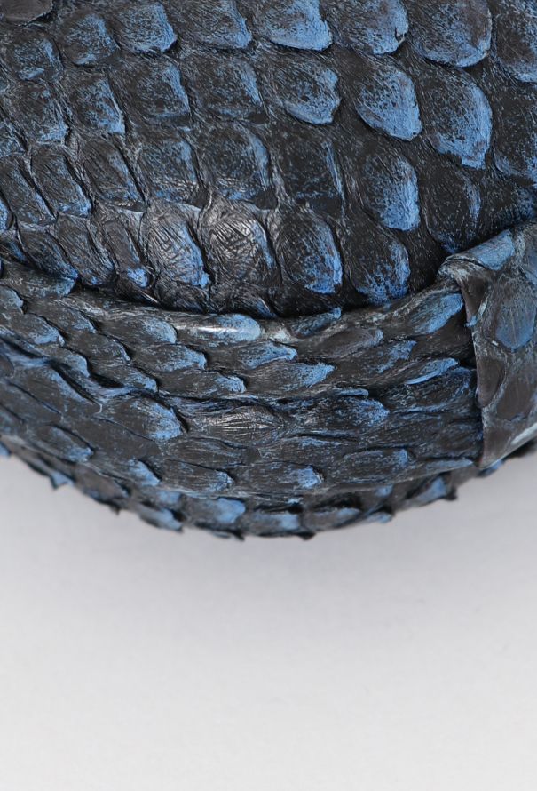 Bottega Veneta Blue Python Clutch - 9