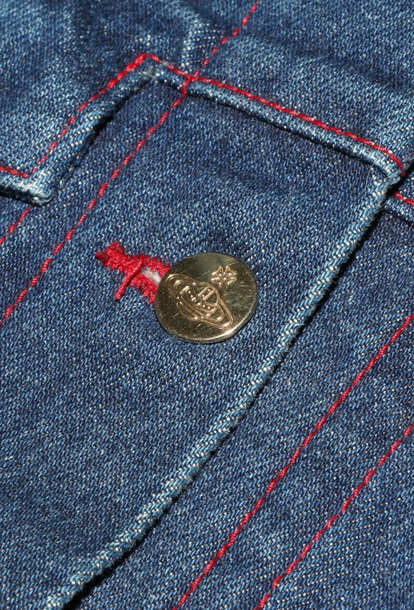 Vivienne Westwood '90s Flared Stitched Denim Ensemble - 8