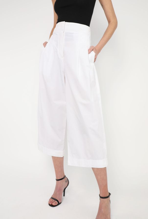 Céline Pleated Cotton Culottes - 3 Céline Pleated Cotton Culottes - 3