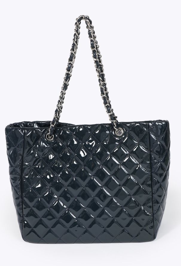 Chanel 2010 Navy Patent Large “Chic & Glitter” Tote - 4