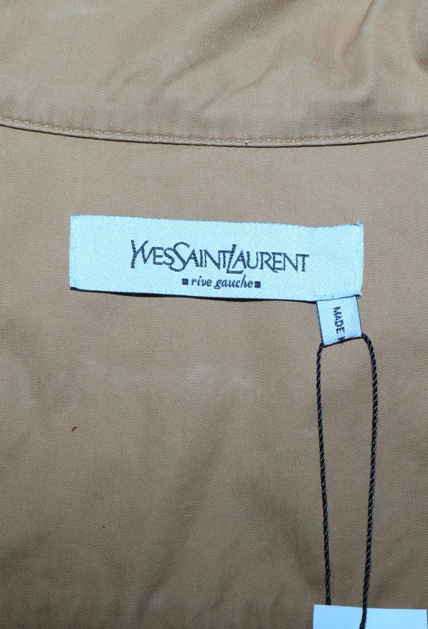 Saint Laurent Belted Gabardine Safari Dress - 5