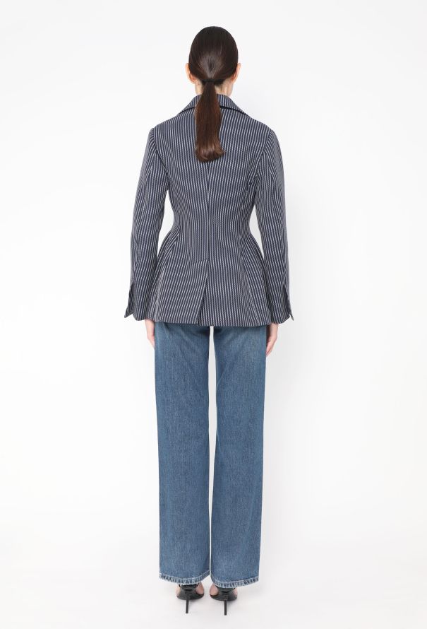 Céline Pinstripe Hourglass Blazer, Resort 2016 - 6