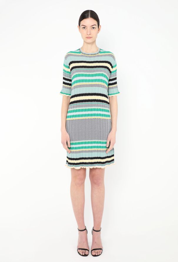 Céline Resort 2015 Ribbed Chevron Dress - 1