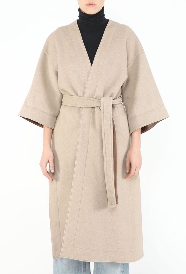Céline Cashmere Belted Wrap Coat - 3
