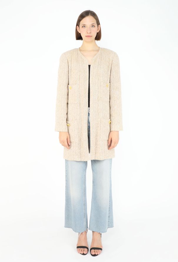 Chanel 1999 Tweed Collarless Jacket - 3