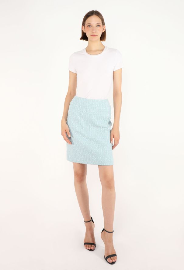 Chanel Pastel Bouclé Tweed Skirt, 1997 - 3