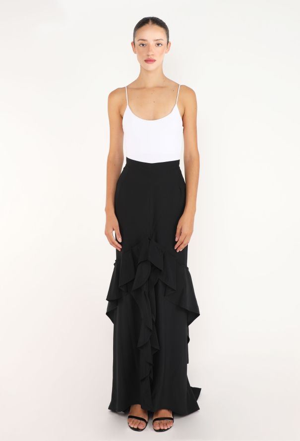 Saint Laurent Ruffled Silk Maxi Skirt, F/W 2003 - 3