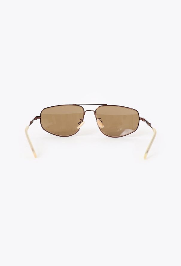 Bottega Veneta 2022 Squared Aviator Sunglasses - 5