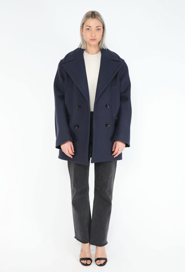 Bottega Veneta F/W 2022 Oversized Curved Peacoat - 6