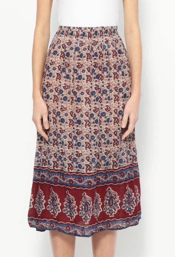 World Treasures '70s Authentic Block Print Skirt - 3 World Treasures '70s Authentic Block Print Skirt - 3