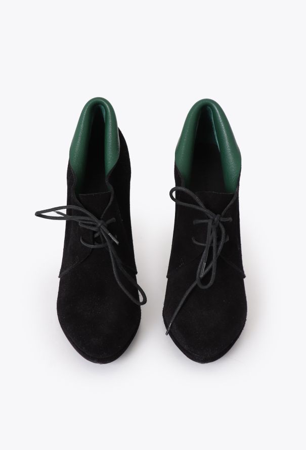 Balenciaga Sculpted Suede Derby Boots - 2 Balenciaga Sculpted Suede Derby Boots - 2