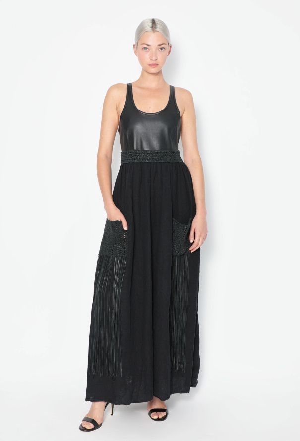 Chloé Resort 2022 Linen Fringe Maxi Dress - 1