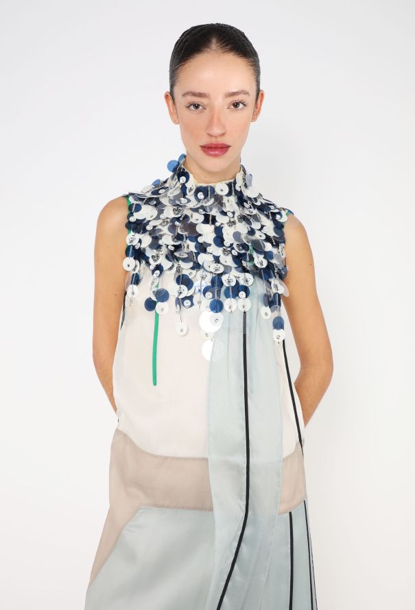 Prada S/S 2016 Paillette Organza Dress - 3